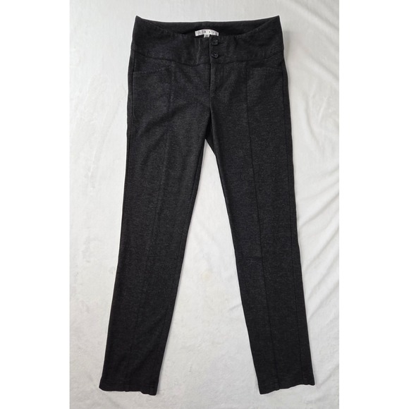 CABI Pants - Cabi Trousers‎ Women Size 2 Charcoal Gray Ponte Double Button Straight Excellent